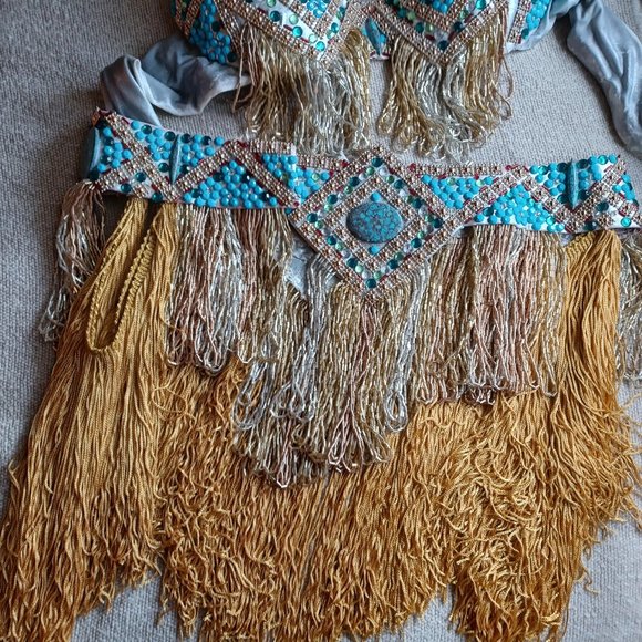 Handcrafted Belly Dance Costume Sets and Hip Scarves for Sale - Picture 2 of 15